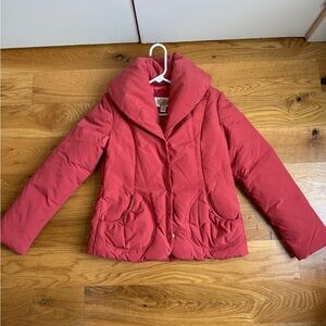 Talbots Women's Orange Down Puffer Jacket